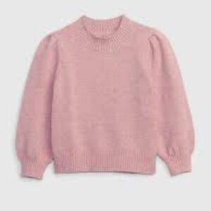 Baby Girl GAP NWT 12-18 Months Mock Crew Neck Sweater Pink Infant Toddler NEW